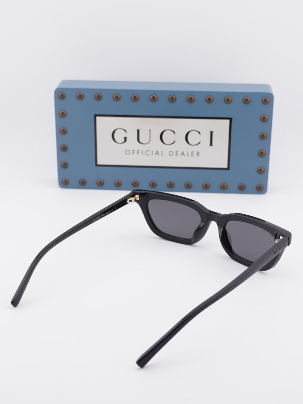 Gucci GG1944S 001 Rectangle Sunglasses - Black / Grey - Picture 11 of 12